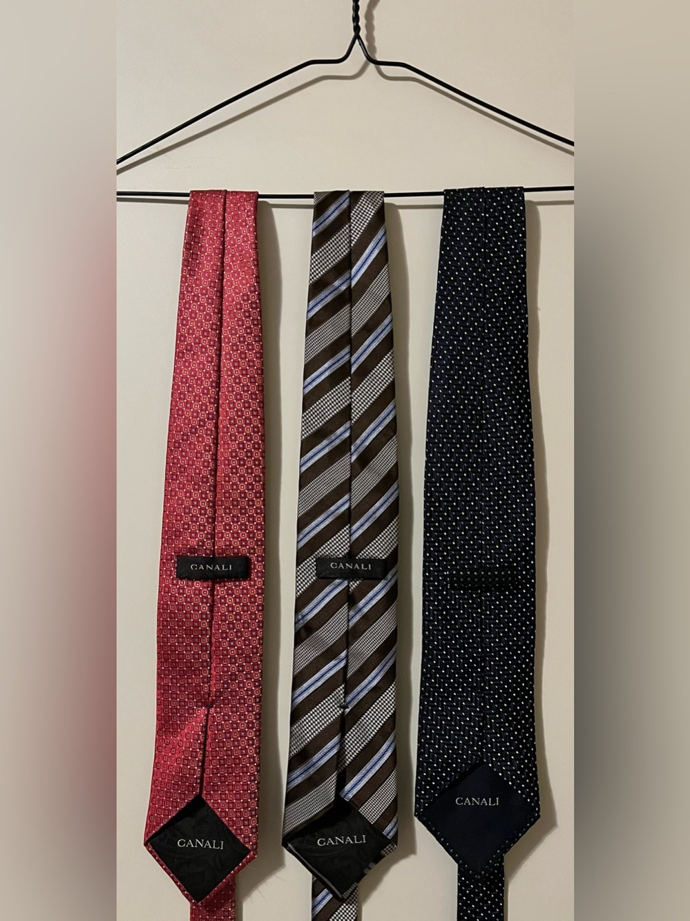 THREE Canali 100% Silk 9.5 cm / 8.5 cm Ties